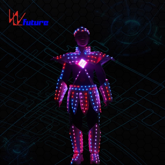 WL-0254 Wireless Control LED Future Warrior Robot Costume LED Dance Costume Myth figure Nezha Luminous Clothing
