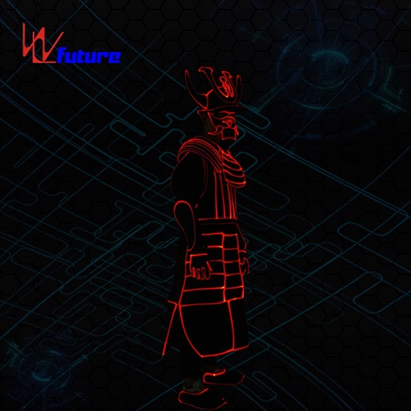 WL-0242 wireless control Fiber Optic Tron Dance Costumes with mask LED mythology figure Ox devil Dance costume