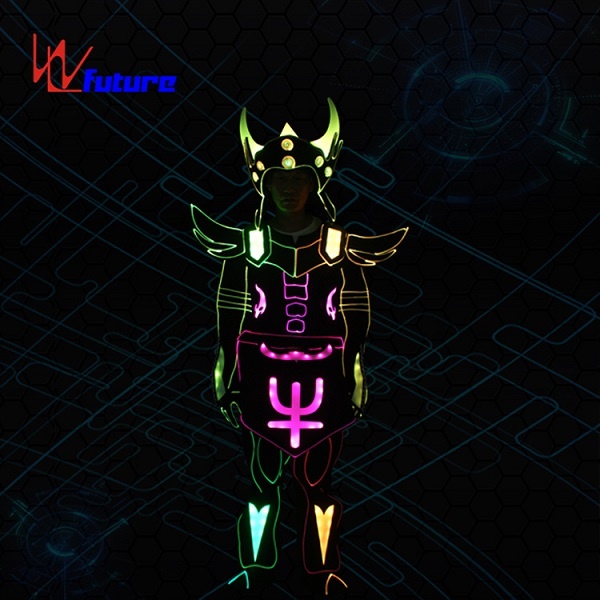 WL-0240 wireless control Fiber Optic/LED Dance Costumes +Helmet/shoe LED Tron Costume LED Traditional General Costume