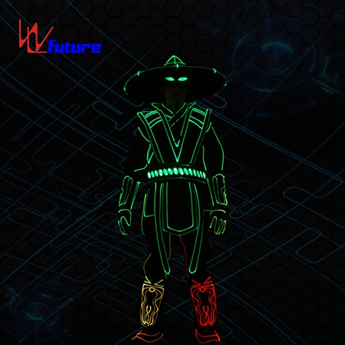 WL-0233 LED Tron Costume with Helmet LED Dance Costumes LED Chinese Traditional Dress Opera Knight Suits Wireless Control