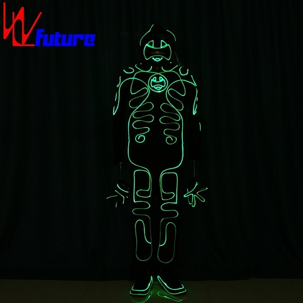 WL-0218 wireless remote control Fiber Optic luminous Dance Costume boys group stree dance tron costume trainingdancewear