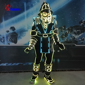 WL-0262 Fiber Optic Light Tron Dance Suits Rave Clothes Hip Hop Street Dance Costume men Halloween Glow Party clothes