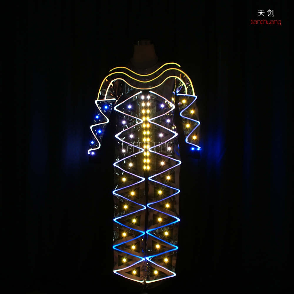 TC-0172-B Led light up fiber optic jumpsuits