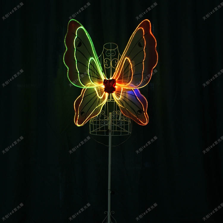 TC-0171-D full color Led  light up fiber optic butterfly wings
