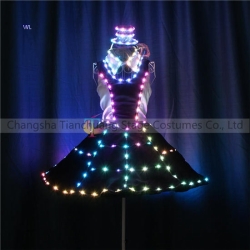 TC-0181 LED dress strapless short skirt