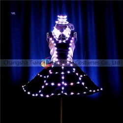 TC-0181 LED dress strapless short skirt