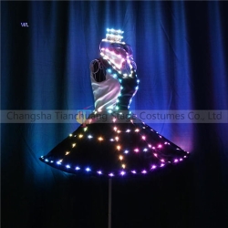 TC-0181 LED dress strapless short skirt