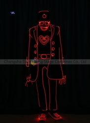 TC-0194 full color LED fiber optic tron dance jumpsuit