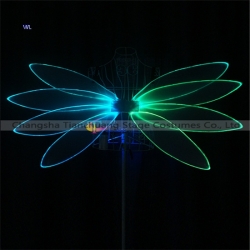 TC-196 full color Led  light up fiber optic butterfly wings