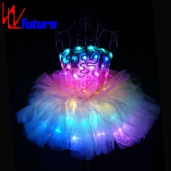 WL-0143 Hot Sale! Remote Control LED Princess/Wedding Dress LED Tutu Ballet Skirt Dance Costumes girls dresses