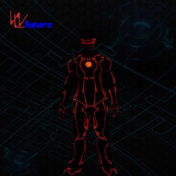 WL-0255 433 Wireless control LED Robot Costume LED Dance Suits LED Tron Dance Costume boys group dance luminous clothing