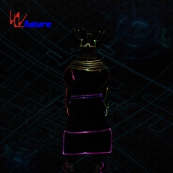 WL-0242 wireless control Fiber Optic Tron Dance Costumes with mask LED mythology figure Ox devil Dance costume