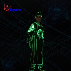 WL-0241 Fiber Optic & LED Chinese Traditional champion clothes + hat/shoe LED Dance Costumes LED Traditional Groom suit Performance wear