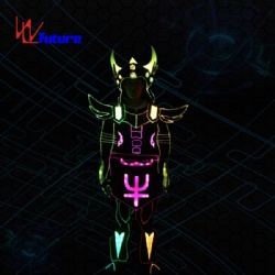 WL-0240 wireless control Fiber Optic/LED Dance Costumes +Helmet/shoe LED Tron Costume LED Traditional General Costume