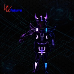 WL-0240 wireless control Fiber Optic/LED Dance Costumes +Helmet/shoe LED Tron Costume LED Traditional General Costume