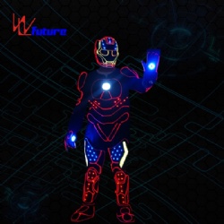 WL-0239 433 Wireless control LED Tron costume Robot Costume Ironman LED cosplay costume for dancer