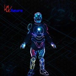 WL-0239 433无线控制 LED电光舞表演服 LED机器人服装 钢铁侠 LED角色扮演服装