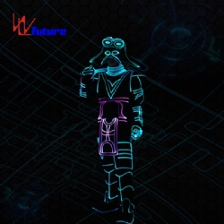 WL-0238  wireless control Fiber Optic/LED Dance Costumes +Helmet Tron Costume LED Traditional General Costume glow in the dark dresses