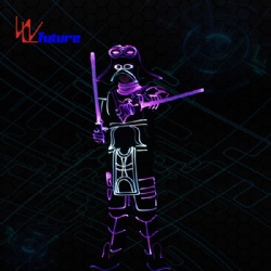 WL-0238  wireless control Fiber Optic/LED Dance Costumes +Helmet Tron Costume LED Traditional General Costume glow in the dark dresses