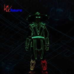 WL-0233 LED Tron Costume with Helmet LED Dance Costumes LED Chinese Traditional Dress Opera Knight Suits Wireless Control