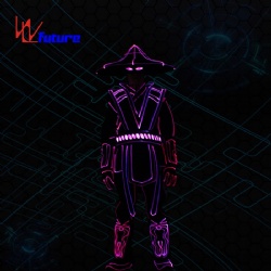 WL-0233 LED Tron Costume with Helmet LED Dance Costumes LED Chinese Traditional Dress Opera Knight Suits Wireless Control
