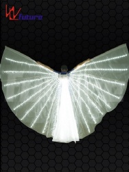 WL-0225 无线遥控 全彩定制LED白色童话之翼LED Isis翅膀,用于舞台表演,女孩服装