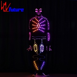 WL-0217 无线控制 光纤/LED表演服 LED机器人表演服 团体表演制服 LED电光舞表演服 在黑暗中发光