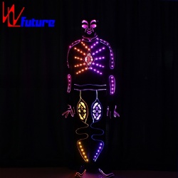 WL-0217 wireless control Fiber Optic & LED Costumes LED Robot Costume boys group uniform LED Tron Costume glow in the dark dresses