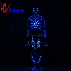 WL-0217 wireless control Fiber Optic & LED Costumes LED Robot Costume boys group uniform LED Tron Costume glow in the dark dresses