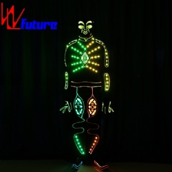 WL-0217 wireless control Fiber Optic & LED Costumes LED Robot Costume boys group uniform LED Tron Costume glow in the dark dresses