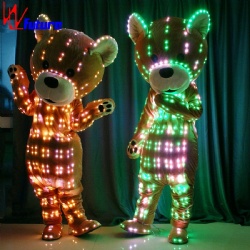 WL-0228 Wireless Remote Control LED Cartoon Bear Costumes LED Mascot Costumes custom mascot costumes for Street performer