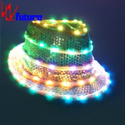 WL-028  wireless control LED Fashion Party hat for Halloween/Stage Performance LED Dance Costumes Props Blinking Hat