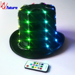 WL-0154 wireless control Blinking LED Hat for Stage Performance LED Dance Costumes Props Hat LED Dance Props performance wear