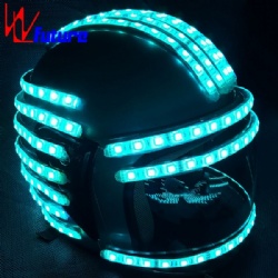 WL-0137 无线控制 可编程 夜光头盔 超人智能摩托车LED舞蹈道具头盔