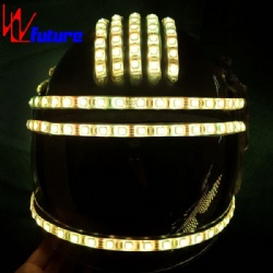 WL-0137 Wireless control Programmable Luminous Helmet  Super-man smart motorcycle LED Dance Props Helmet