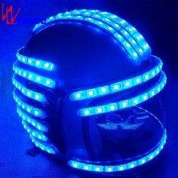 WL-0137 Wireless control Programmable Luminous Helmet  Super-man smart motorcycle LED Dance Props Helmet