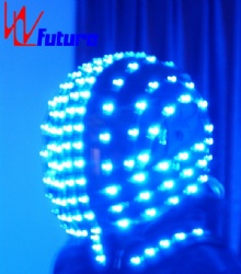 WL-070 wireless control LED Helmet Full Color Superman smart motorcycle LED Dance Props Helmet LED Light Costumes Props