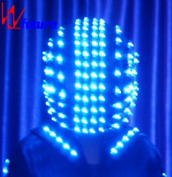 WL-070 wireless control LED Helmet Full Color Superman smart motorcycle LED Dance Props Helmet LED Light Costumes Props