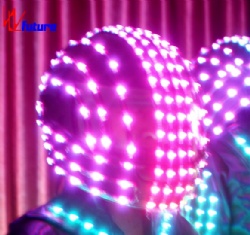 WL-070 wireless control LED Helmet Full Color Superman smart motorcycle LED Dance Props Helmet LED Light Costumes Props