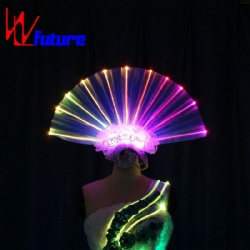 WL-0175 wireless control Programmable LED Light Dance Props Fan Headwear Luminous Headwear LED Hair Props