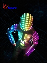 WL-0102 Wireless control Programmable LED Tron Costume  LED Vest with Helmet LED Robot Costume
