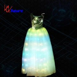 WL-049 遥控可编程 光纤和LED公主派对长裙 LED发光舞蹈表演服 LED婚纱礼服 女式发光连衣裙