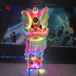LED mini Lion dance Costumes LED Light Chinese Traditional Festival Dance Lion Kung Fu Traditional Event use
