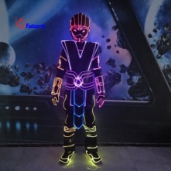 WL-0260 Fiber Optic light Tron Dance Suits boys group Hip Hop Dance mens Clothes performance wear Rave clothes