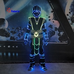 WL-0260 Fiber Optic light Tron Dance Suits boys group Hip Hop Dance mens Clothes performance wear Rave clothes