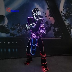 WL-0260 Fiber Optic light Tron Dance Suits boys group Hip Hop Dance mens Clothes performance wear Rave clothes