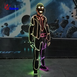 WL-0264 可编程夜光光纤Tron电光舞舞蹈服 嘻哈男装表演服 狂欢服 舞台表演服