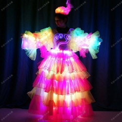 TC-0173 led dress,led costumes,fabir optic costumes