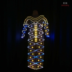 TC-0172-B Led light up fiber optic jumpsuits