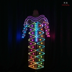 TC-0172-B Led light up fiber optic jumpsuits